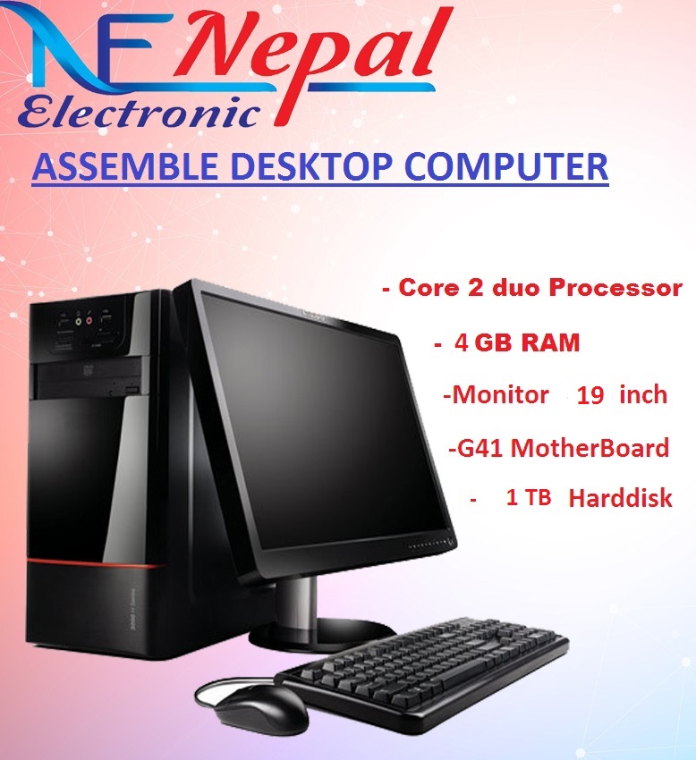 Assemble desktop Core2duo/1 TB hdd/4GB RAM